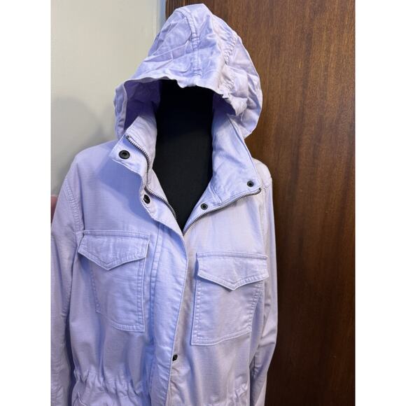 Lands End Jacket Large Womens Lavender Lightweight Hidden Hood Packable Zip Up - Picture 10 of 10